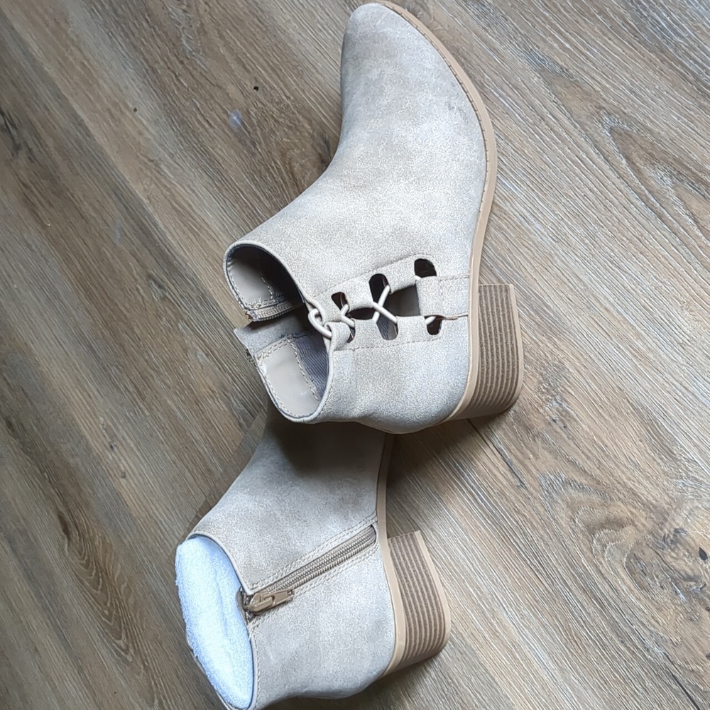 Beige ankle boots